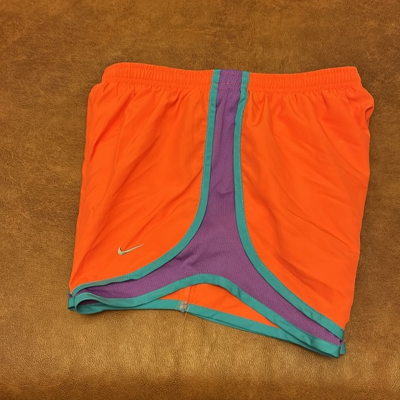 Nike Dri-Fit Orange and Purple Athletic Shorts with Modern Cut, Size Small, EUC - Picture 5 of 6